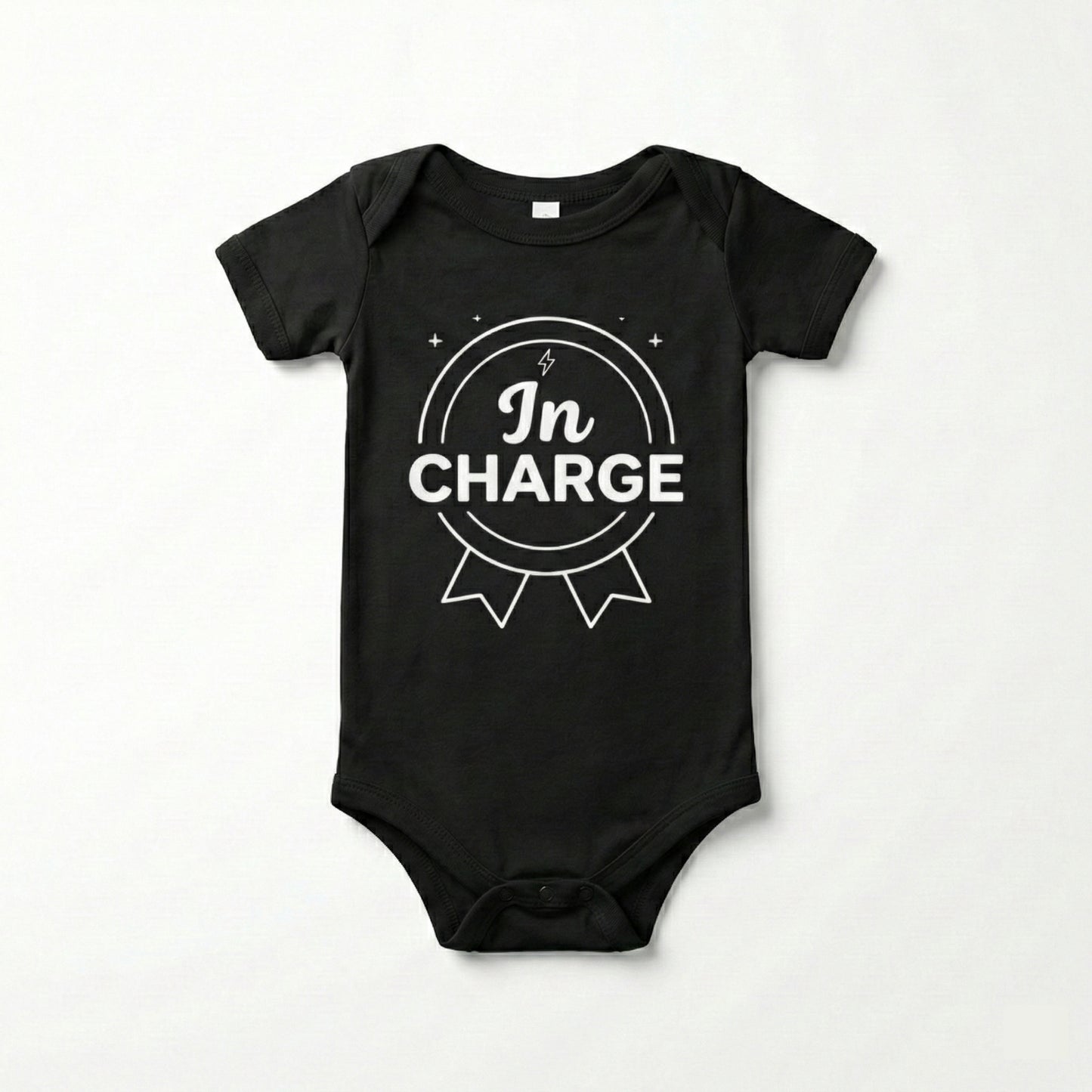 AMA™ "In Charge" – Funny Baby Bodysuit