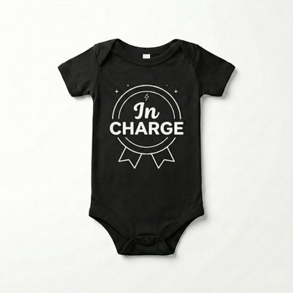 AMA™ "In Charge" – Funny Baby Bodysuit