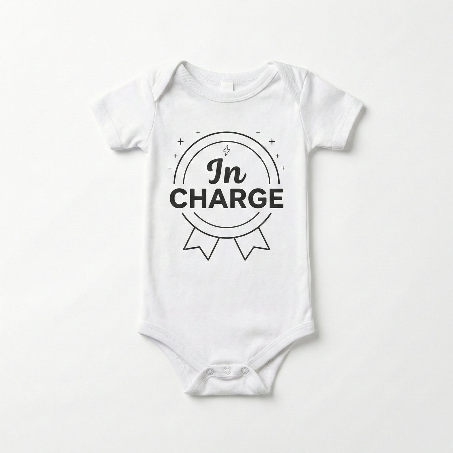 AMA™ "In Charge" – Funny Baby Bodysuit