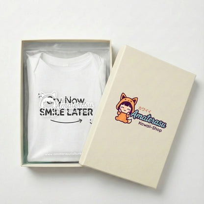 AMA™ "Cry Now, Smile Later" – Funny Baby Bodysuit