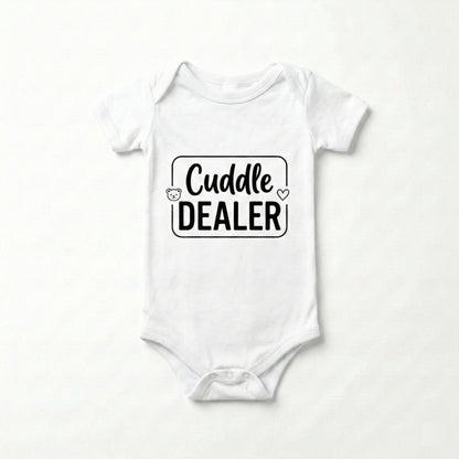 AMA™ "Cuddle Dealer" – Funny Baby Bodysuit