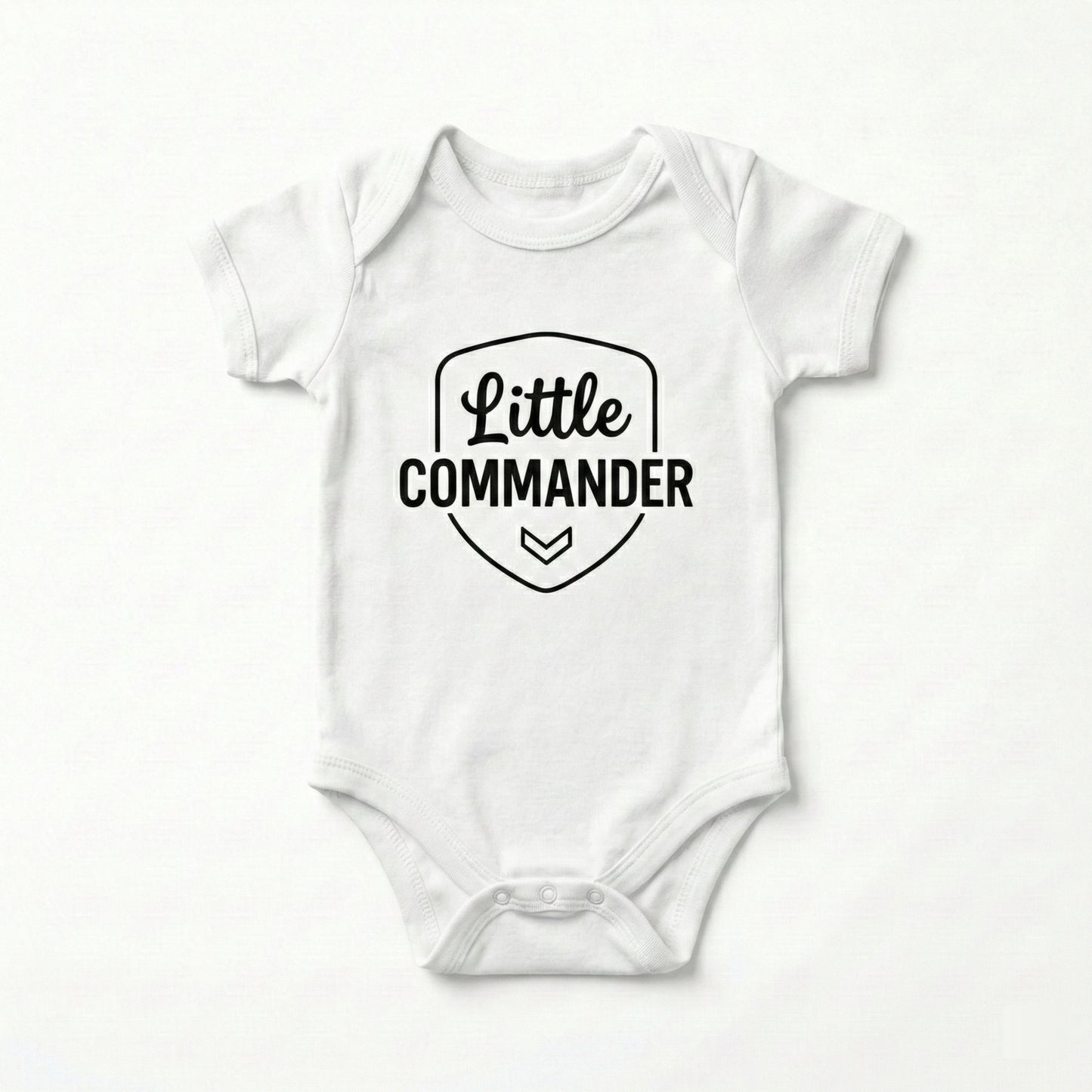AMA™ "Little Commander" – Funny Baby Bodysuit