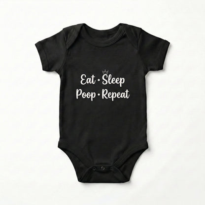 AMA™ "Eat Sleep Poop Repeat" – Funny Baby Bodysuit