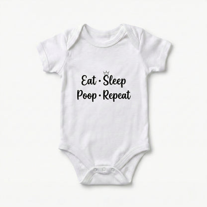 AMA™ "Eat Sleep Poop Repeat" – Funny Baby Bodysuit
