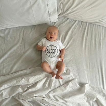AMA™ "No Sleep Club" – Funny Baby Bodysuit