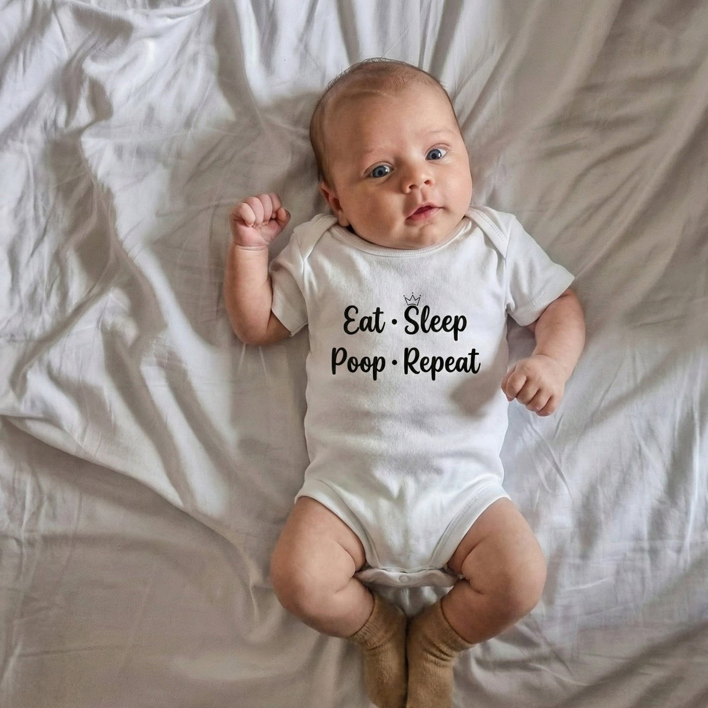 AMA™ "Eat Sleep Poop Repeat" – Funny Baby Bodysuit
