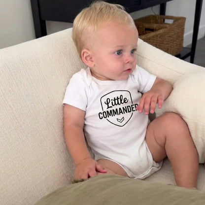 AMA™ "Little Commander" – Funny Baby Bodysuit