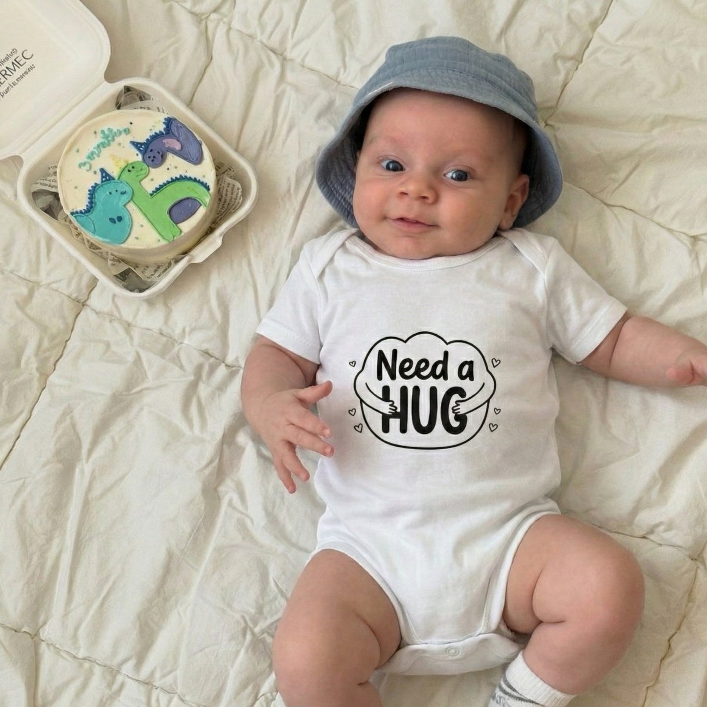 AMA™ "Need a Hug" – Funny Baby Bodysuit