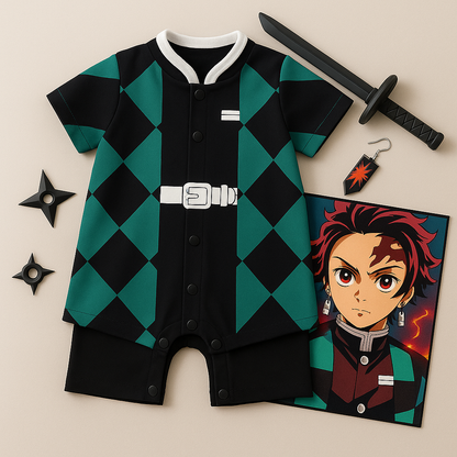 AMA™ Little Tanjiro Fullcover Kids Onesie
