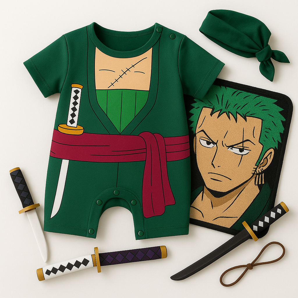 Little Zoro Kids Cosplay Bodysuit