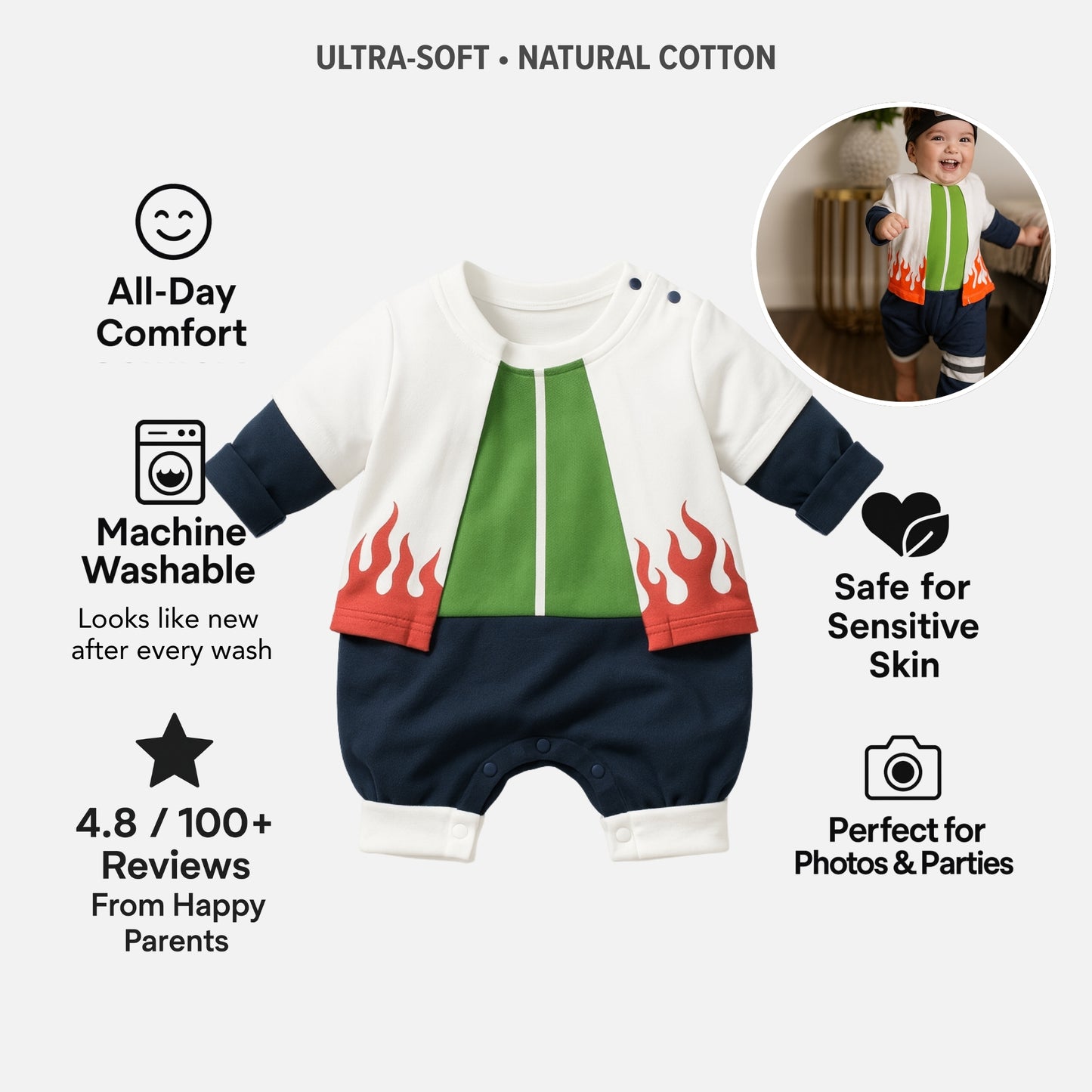 AMA™ Little Minato Fullcover Bodysuit