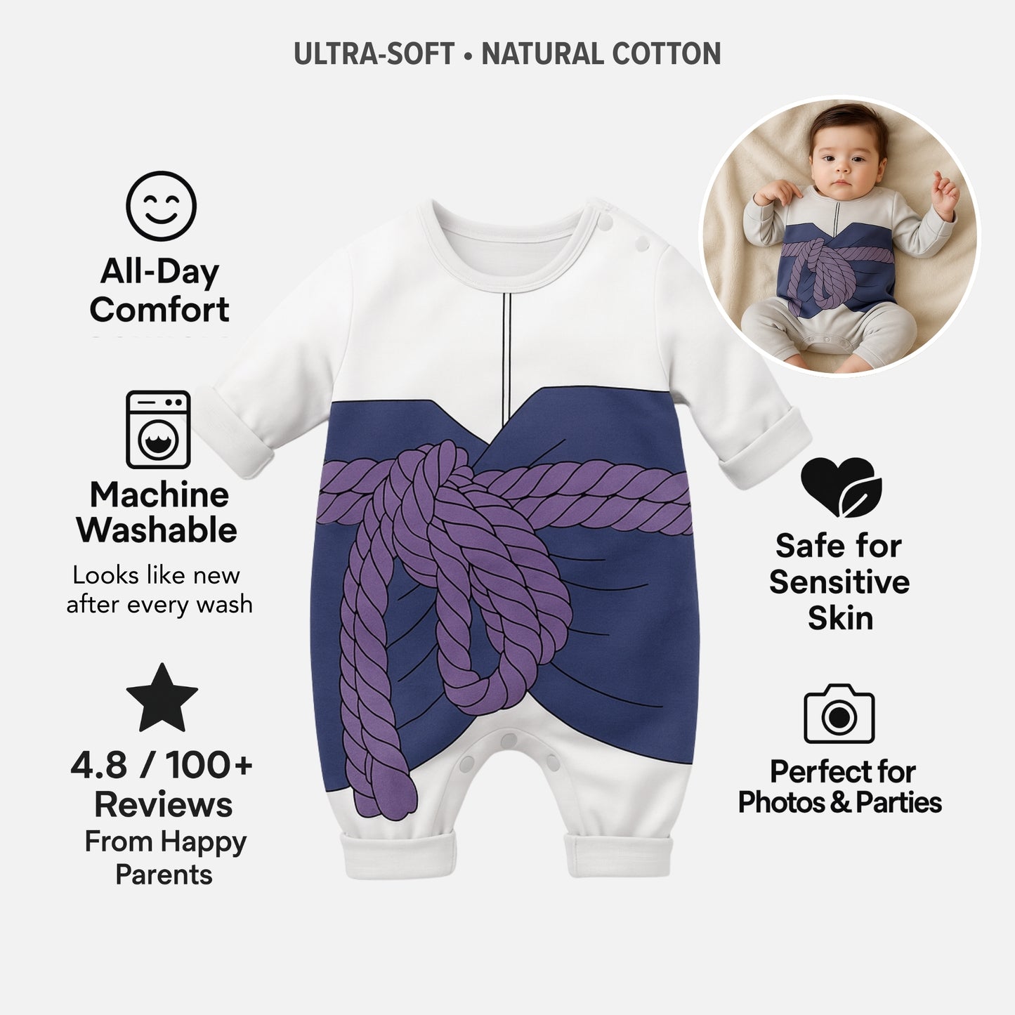 AMA™ Little Sasuke Fullcover Bodysuit