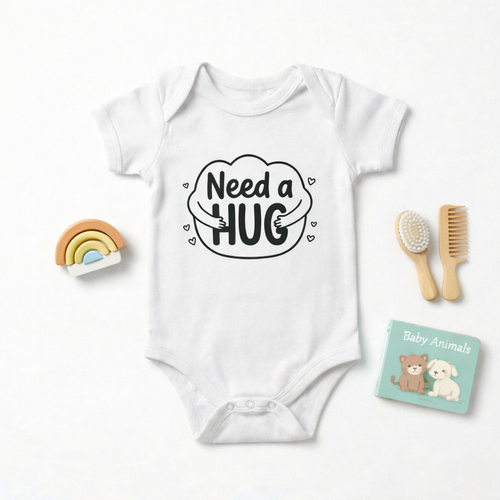 AMA™ "Need a Hug" – Funny Baby Bodysuit