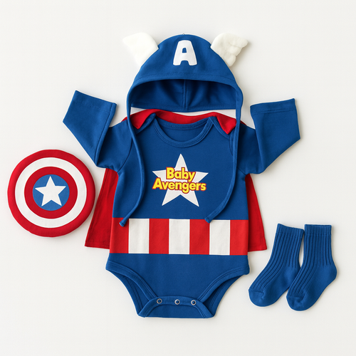 AMA™ Little Baby Avengers Kids Cosplay Bodysuit