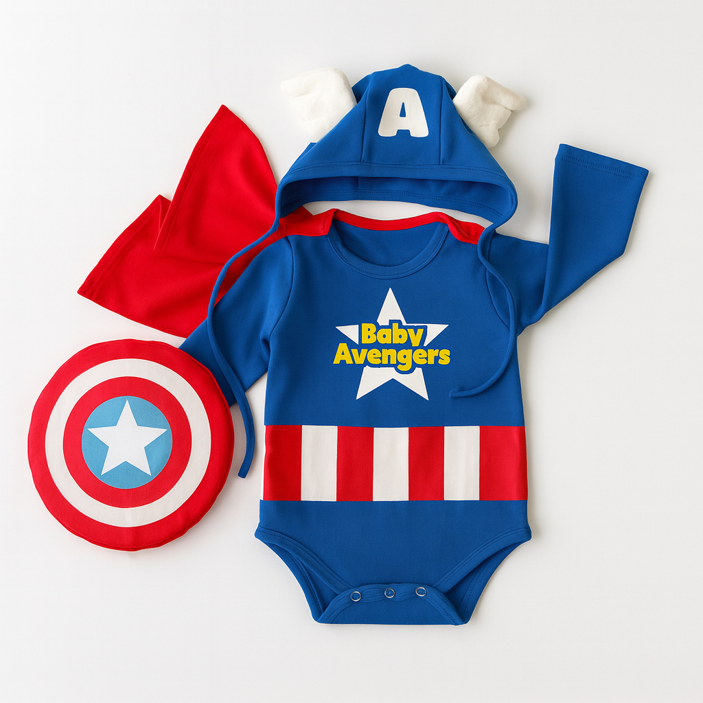 AMA™ Little Baby Avengers Kids Cosplay Bodysuit