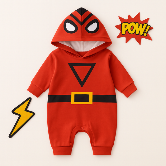 Little Red Mask Kids Cosplay Bodysuit