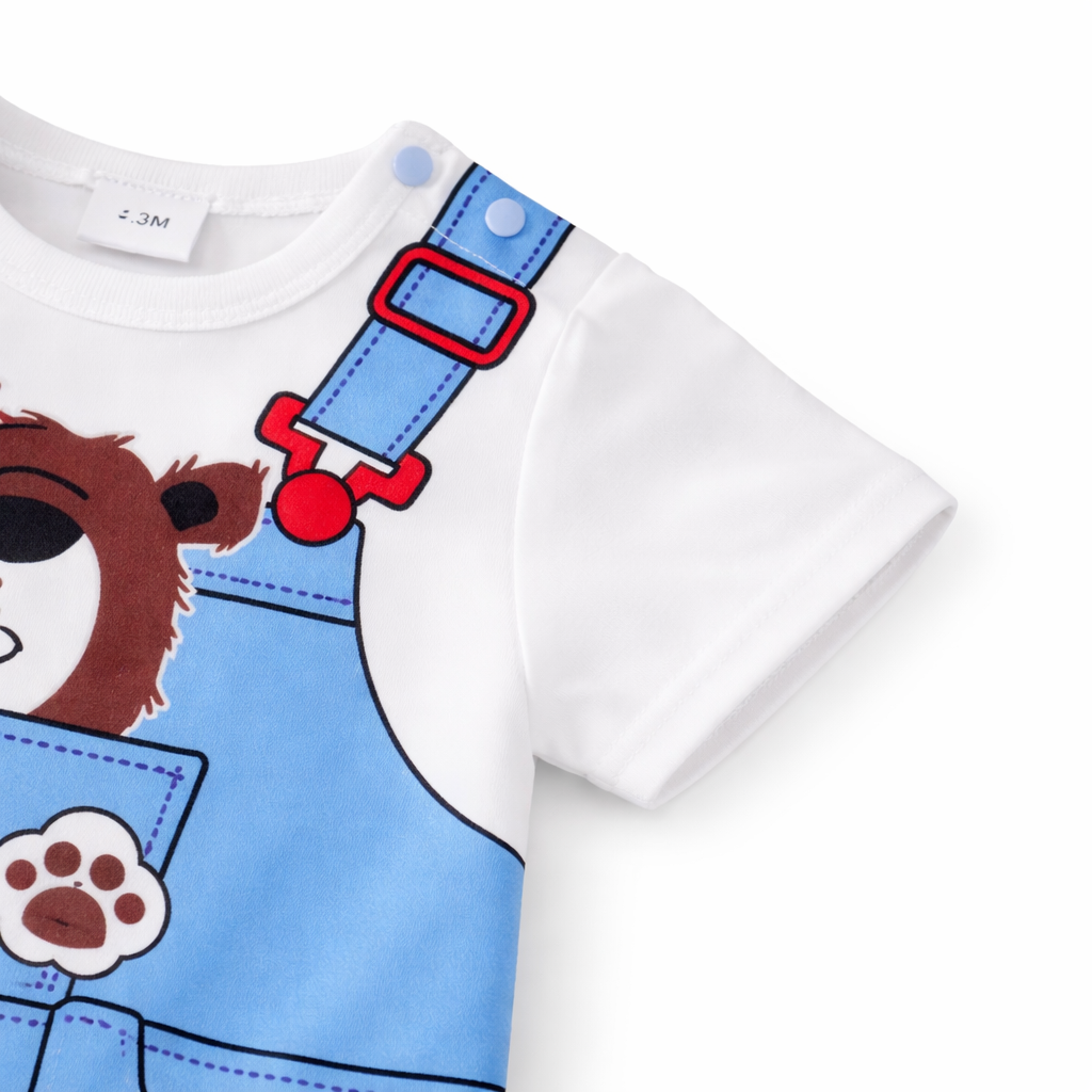 AMA™ Little Denim Bear Kids Romper