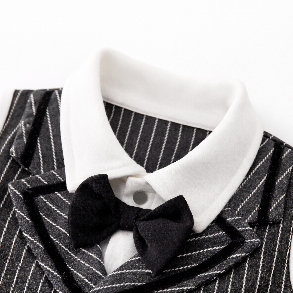 AMA™ Little Pinstripe Gentleman Kids Romper