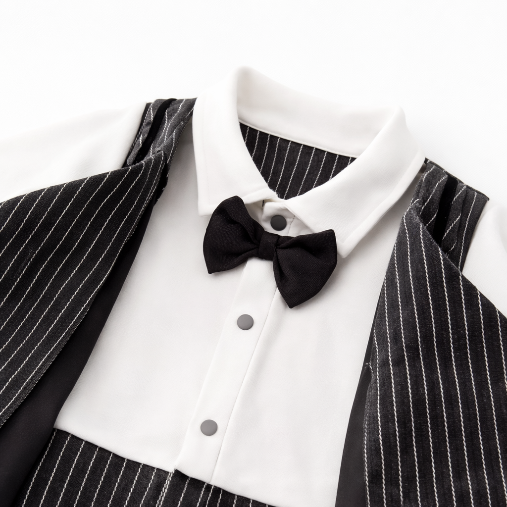 AMA™ Little Pinstripe Gentleman Kids Romper