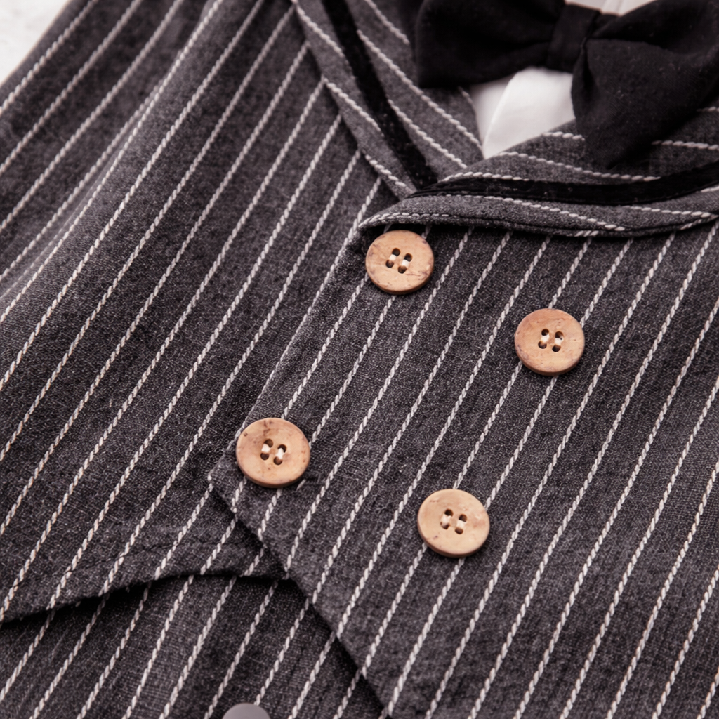 AMA™ Little Pinstripe Gentleman Kids Romper