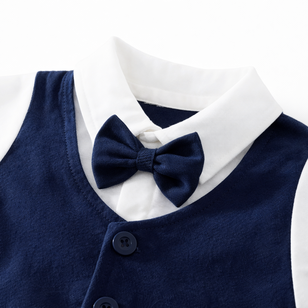 AMA™ Little Plaid Gentleman Kids Romper