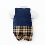 AMA™ Little Plaid Gentleman Kids Romper