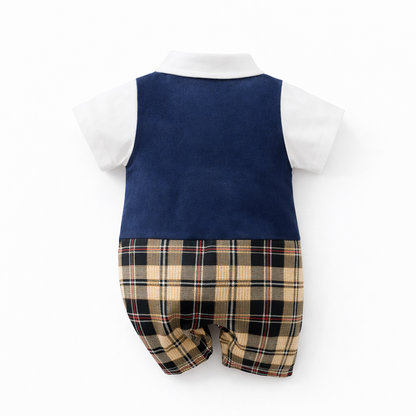 AMA™ Little Plaid Gentleman Kids Onesie