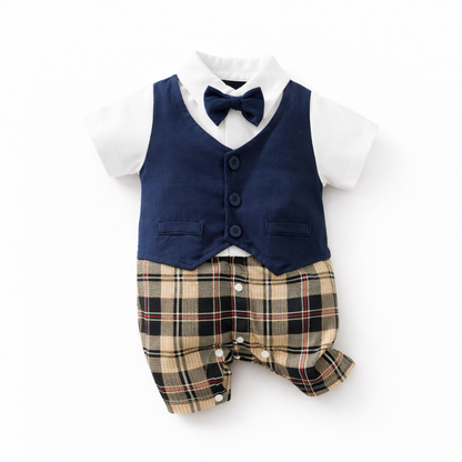 AMA™ Little Plaid Gentleman Kids Onesie