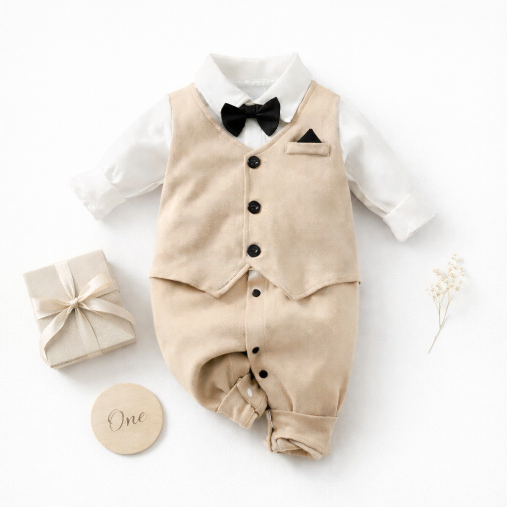 AMA™ Little Champagne Gentleman Kids Romper