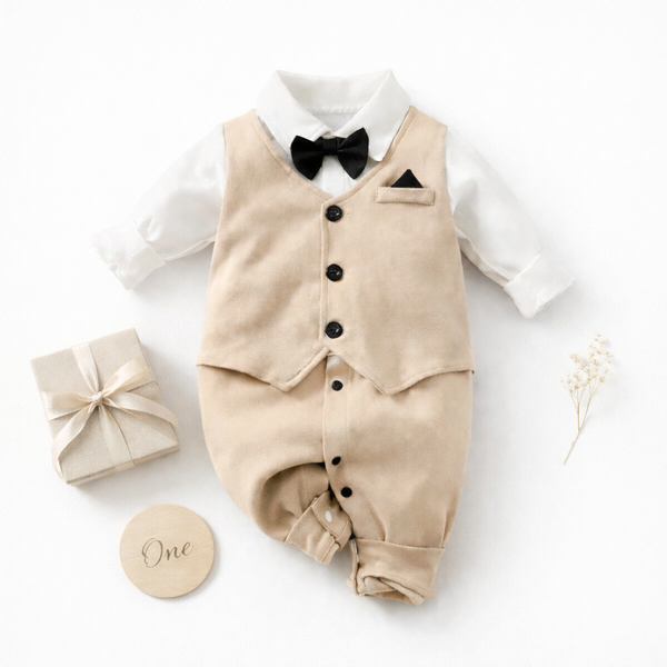 AMA™ Little Champagne Gentleman Kids Romper