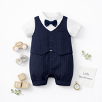 AMA™ Little Gentleman Bowtie Kids Romper
