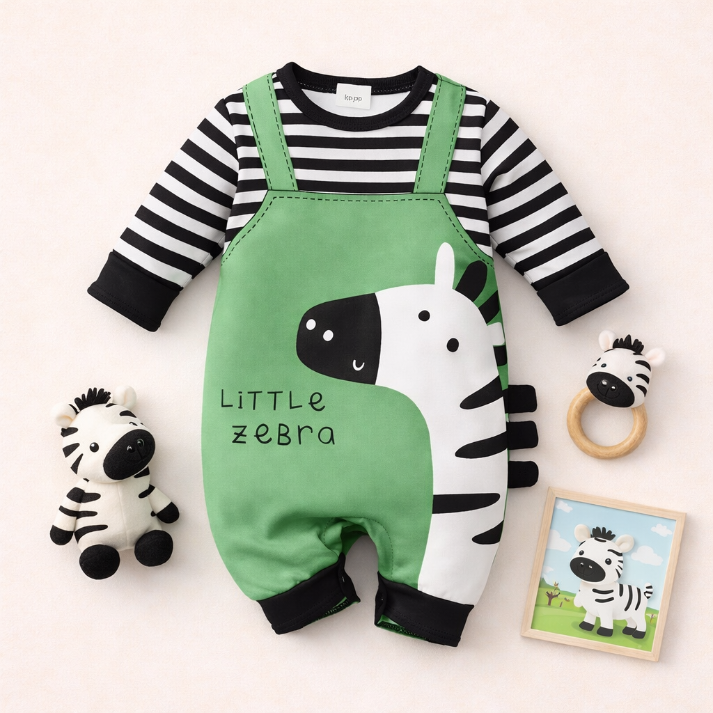 AMA™ Little Safari Zebra Kids Romper