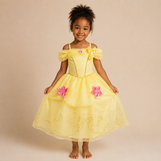 AMA™ Little Golden Princess Kids Dress
