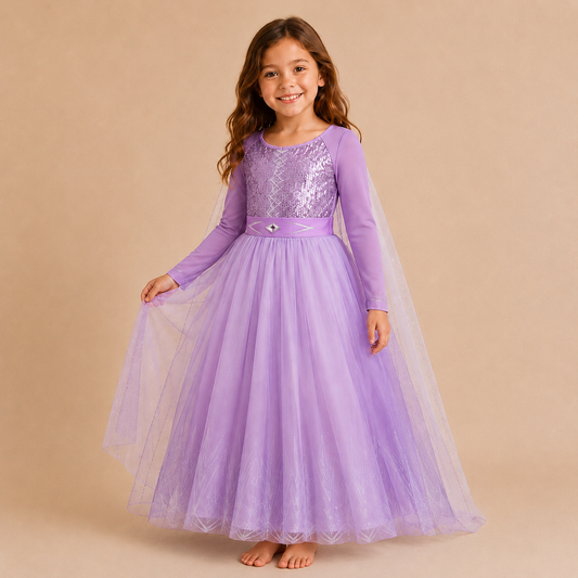 AMA™ Little Lavender Princess Kids Dress