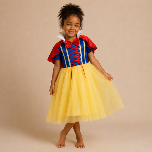 AMA™ Little Royal Cape Princess Kids Dress