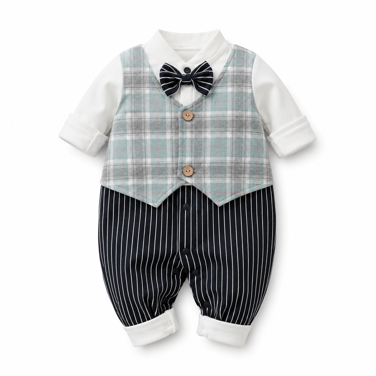 AMA™ Little Mint Gentleman Kids Romper