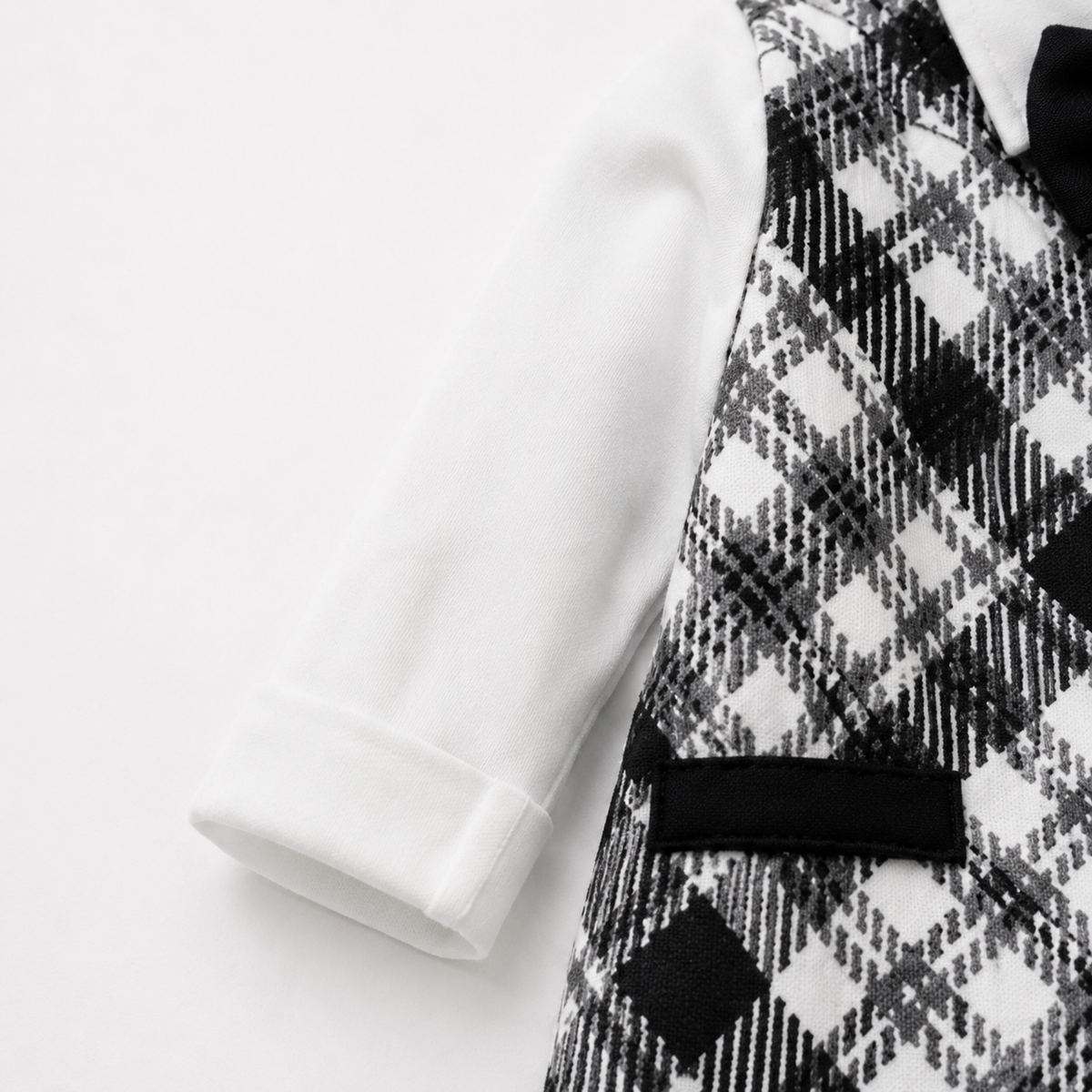 AMA™ Little Monochrome Gentleman Kids Romper
