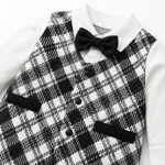 AMA™ Little Monochrome Gentleman Kids Romper