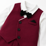 AMA™ Little Burgundy Gentleman Kids Romper