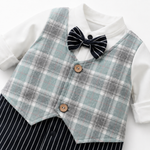 AMA™ Little Mint Gentleman Kids Romper