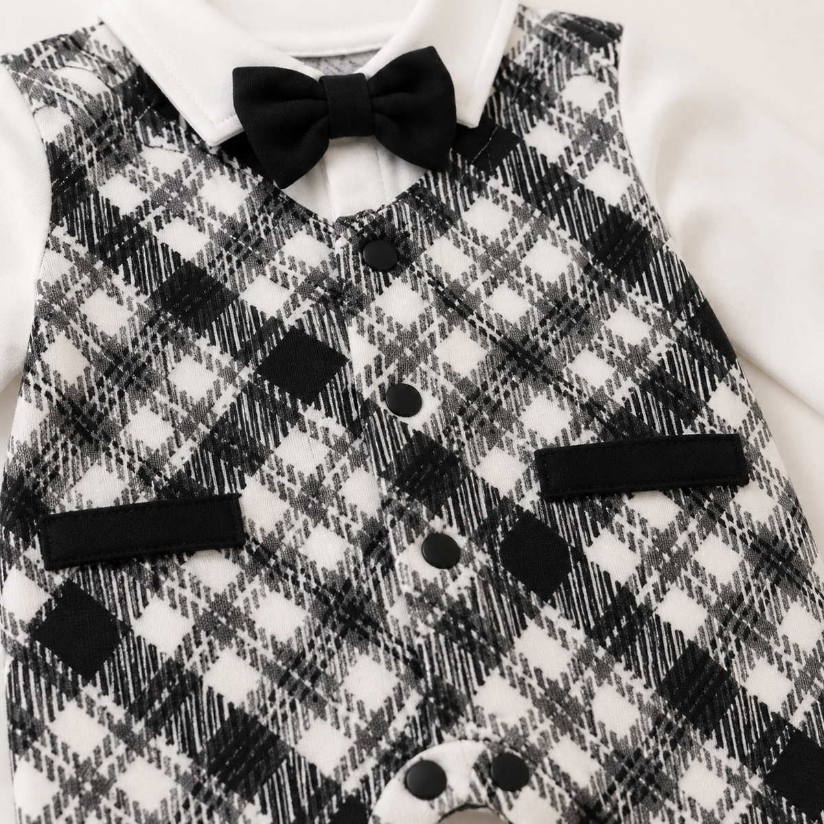 AMA™ Little Monochrome Gentleman Kids Romper