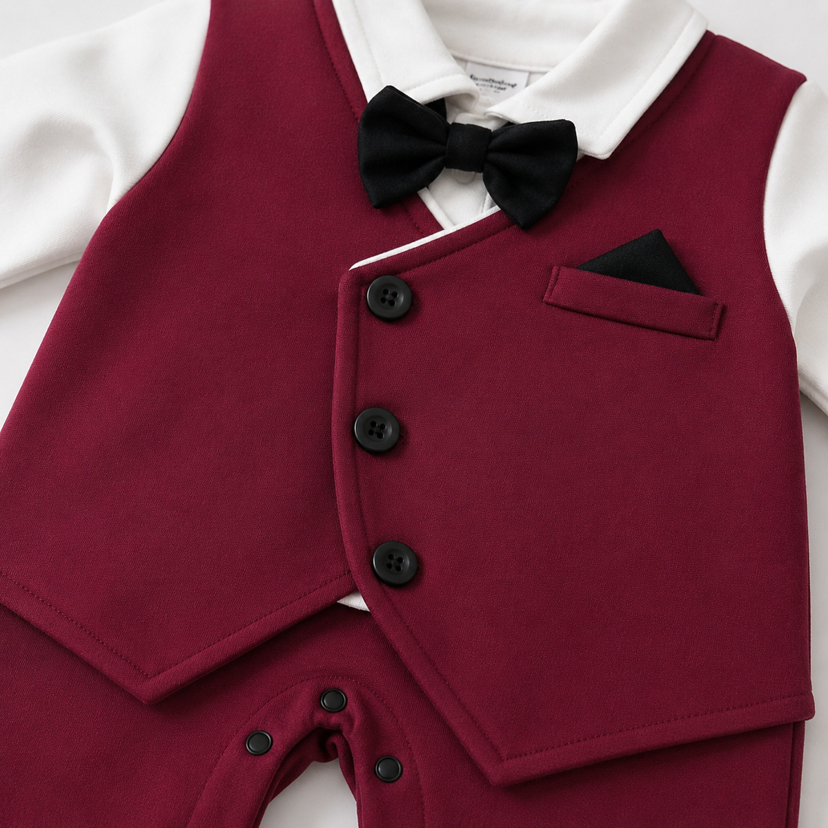AMA™ Little Burgundy Gentleman Kids Romper