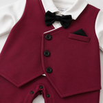 AMA™ Little Burgundy Gentleman Kids Romper