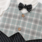 AMA™ Little Mint Gentleman Kids Romper