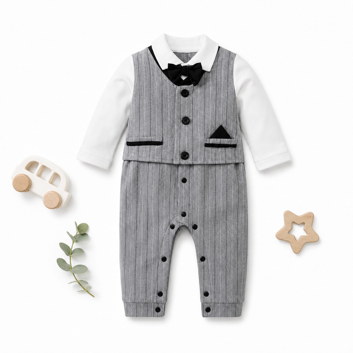 AMA™ Little Oxford Gentleman Kids Romper