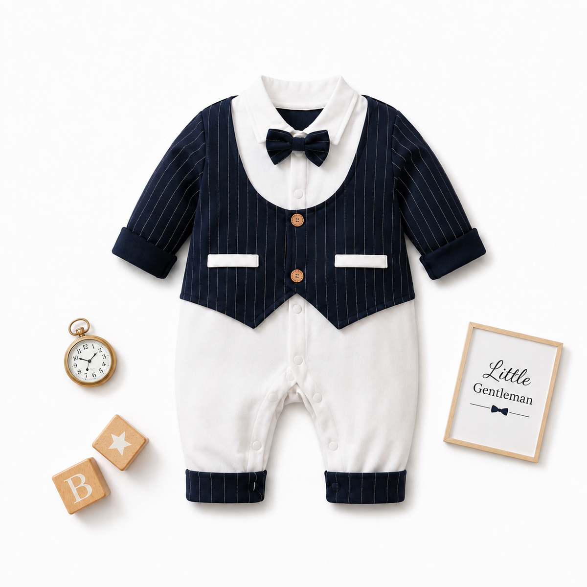 AMA™ Little Midnight Gentleman Kids Romper