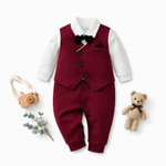 AMA™ Little Burgundy Gentleman Kids Romper