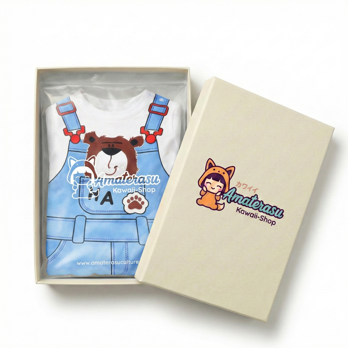 AMA™ Little Denim Bear Kids Romper