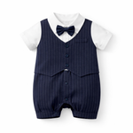 AMA™ Little Gentleman Bowtie Kids Romper