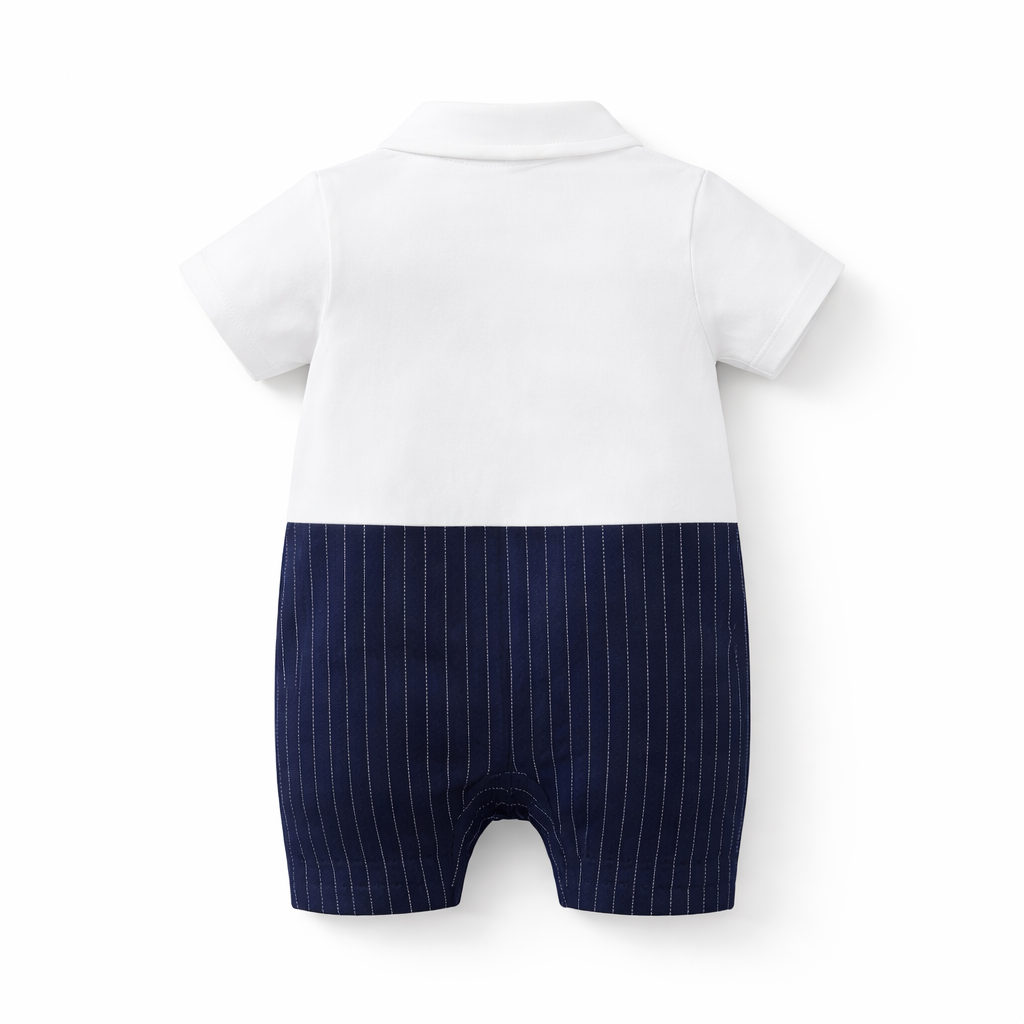 AMA™ Little Gentleman Bowtie Kids Romper